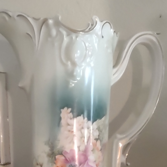 Antique hand painted Limoges pitcher,  collectors piece - Picture 5 of 12